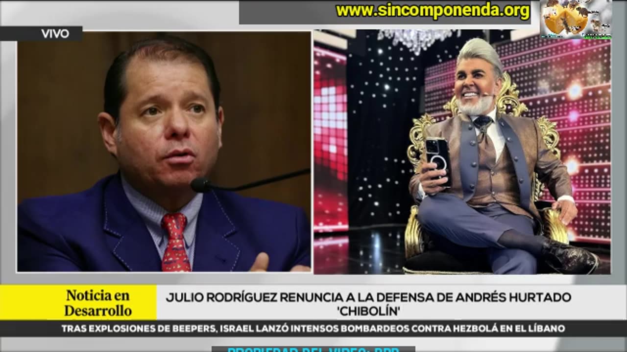 ABOGADO JULIO RODRÍGUEZ RENUNCIA LA DEFENSA DE CHOBOLIN