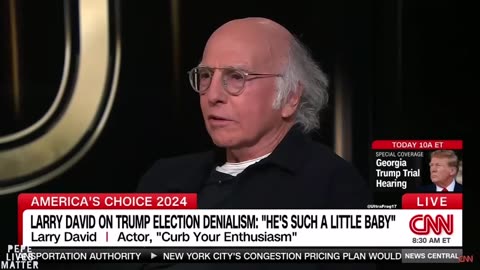 Larry David says that he cannot go a single day without thinking about Trump.