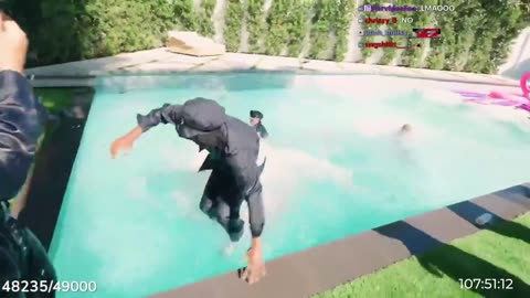 StableRonaldo recreated his viral dolphin dive into the pool