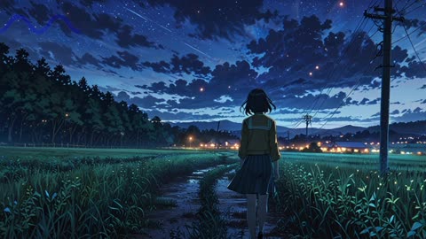 night countryside walk