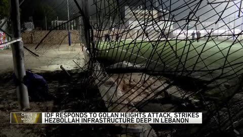 Strike in Israeli-controlled Golan Heights kills at least 12 and threatens to spark a wider war