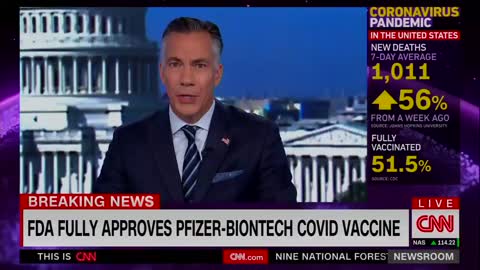 CNN: Full approval of the Pfizer jab opens the door for mandatory vaccinations
