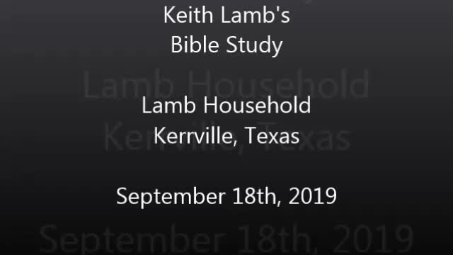 Bible Study at the Lamb's part 3