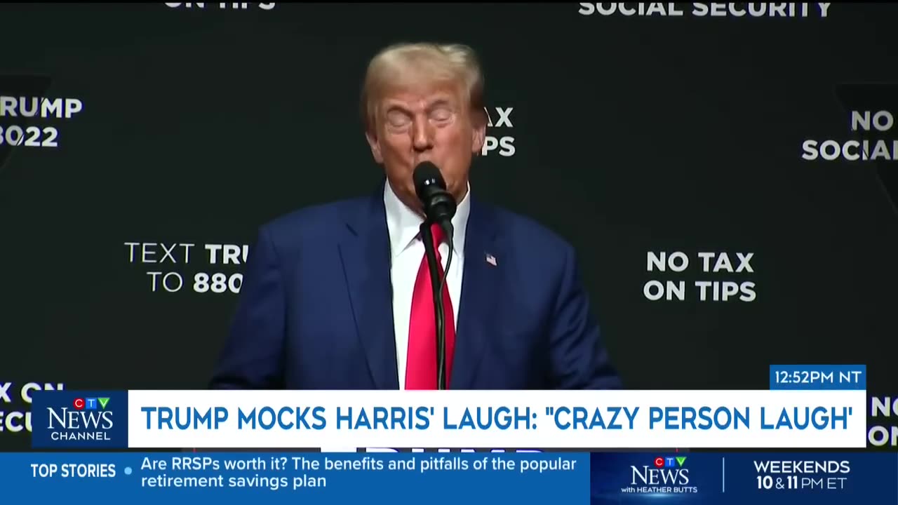 Trump mocks Harris, says she has a 'crazy person' laugh