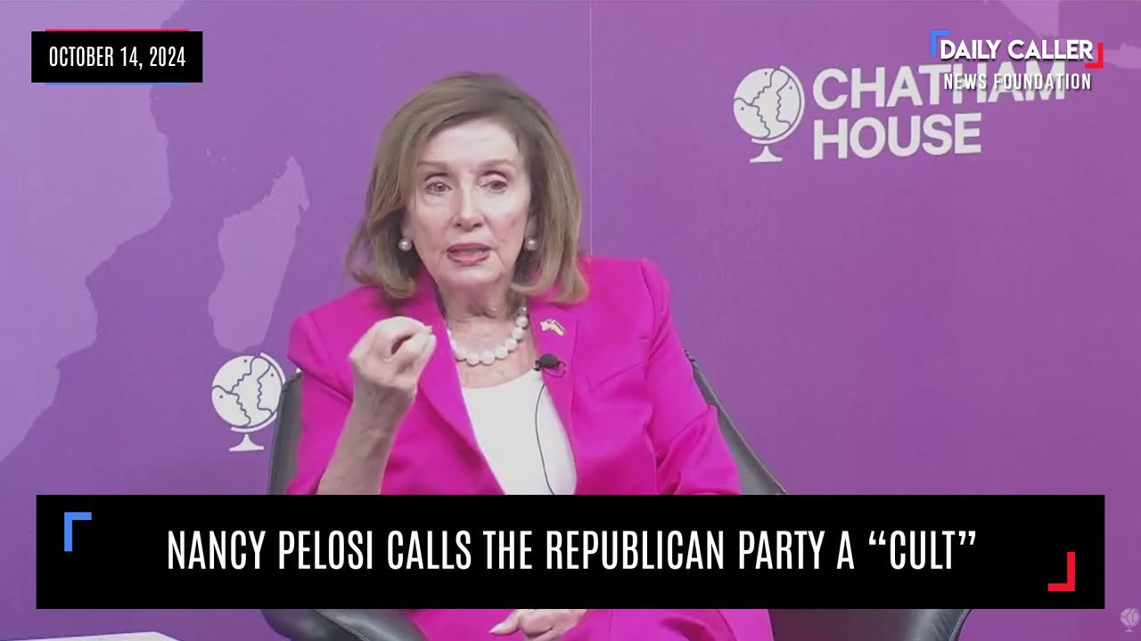 Nancy Pelosi Calls the Republican Party a "Cult"