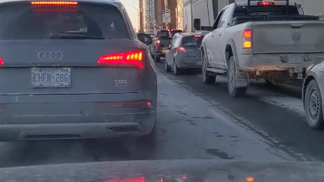 Traffic is Insane in Ottawa January 29 Freedom Convoy