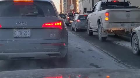 Traffic is Insane in Ottawa January 29 Freedom Convoy
