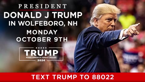 President Donald Trump in Wolfeboro, NH - 10.09.2023