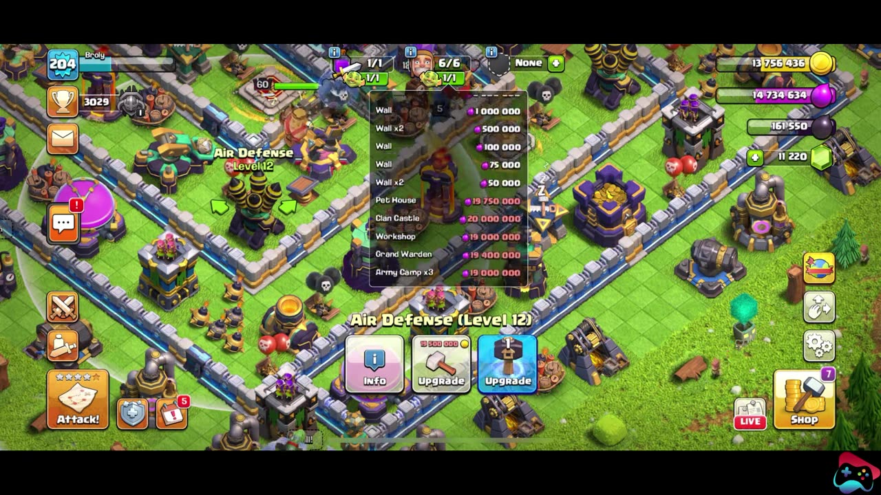 Coc rush video