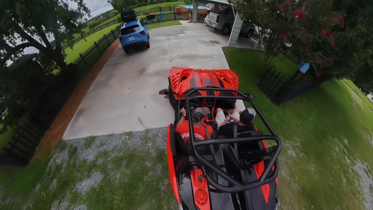 Polaris Slingshot ride with drone footage