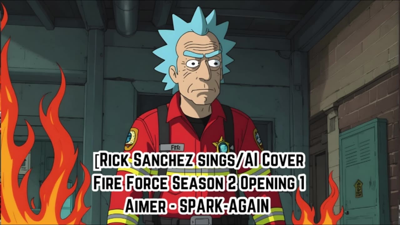 [Rick Sanchez sings/AI Cover] Fire Force Season 2 Opening 1 Aimer - SPARK-AGAIN