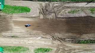 Aerial view of Bike drag race captured by Drone