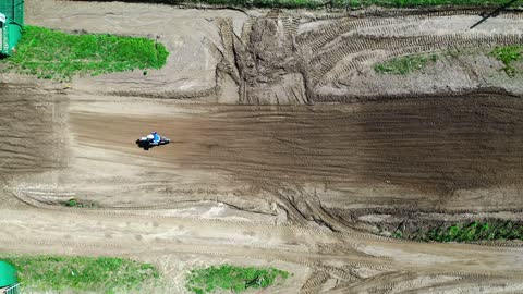 Aerial view of Bike drag race captured by Drone