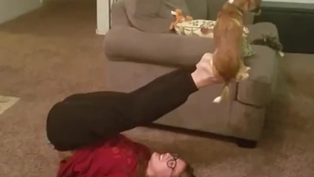 Puppy Acro Yoga