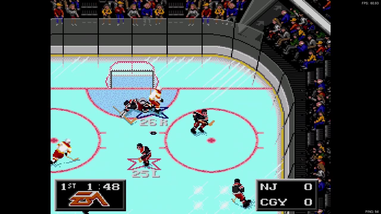 NHL '94 New Player League game 9 - Len the Lengend (NJ) at Richter (CAL)