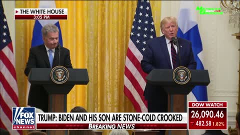 Trump questioned about Joe Biden and Hunter Biden.