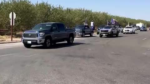 Fun times in California! Trucks for Trump