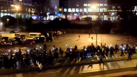 Germany - Protesters hit the streets last night,while the mainstream media has a communication blackout