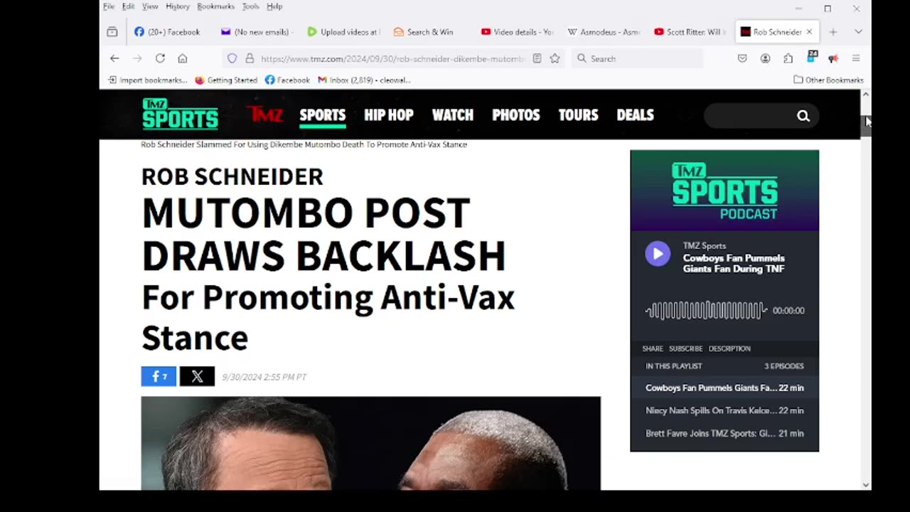 Rob Schneider Mutombo Post Draws Backlash For Promoting Anti-Vax Stance