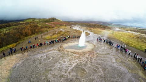 Geyser Erupting