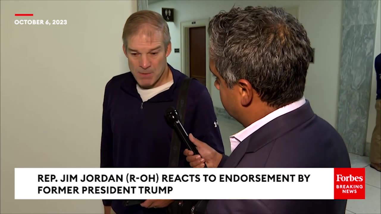 BREAKING NEWS: Jim Jordan Reacts To Speaker Endorsement By Former President Trump