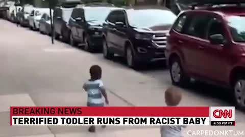 Toddler Runs from Racist Baby