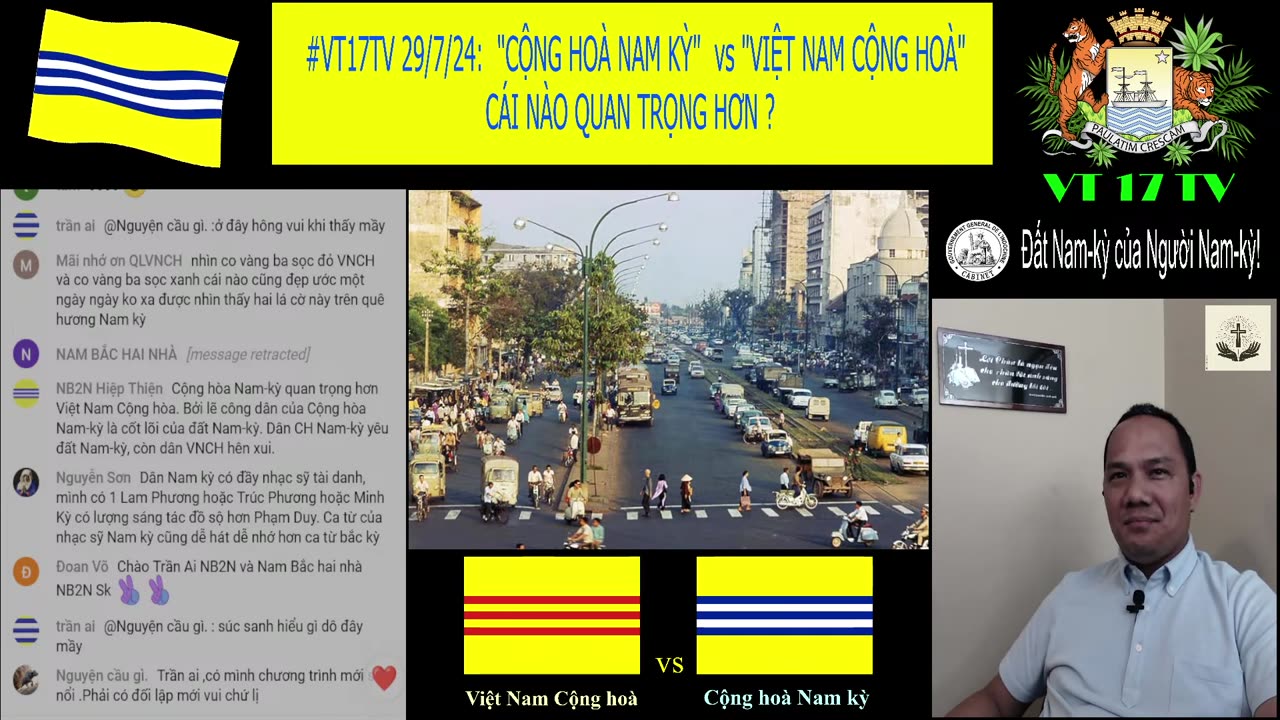 #VT17TV 29/7/24: "CỘNG HOÀ NAM KỲ" vs "VIỆT NAM CỘNG HOÀ" - CÁI NÀO QUAN TRỌNG HƠN ? (P1)