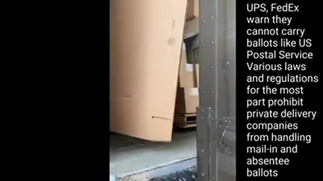 election fraud UPS truck transporting absentee ballots between Florida & Georgia