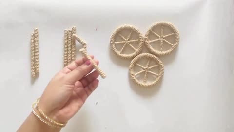 Jute Thread Cycle Craft Idea II Home Decoration Idea