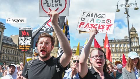 Anti-racist protesters march across the UK