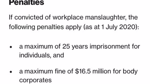 Victoria’s New Workplace Manslaughter Offences