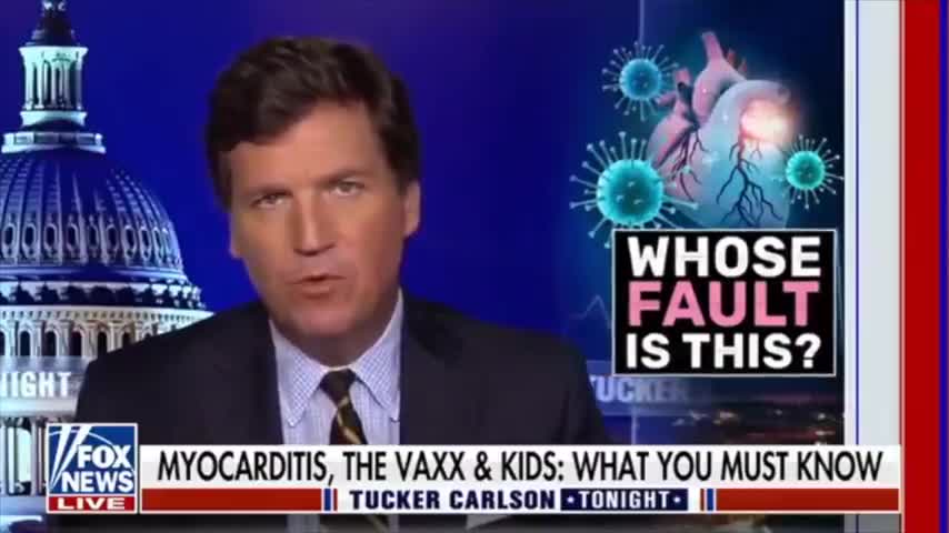 Tucker Carlson tonight. Lancet Survey on vaccine myocarditis in 12-29 year olds.