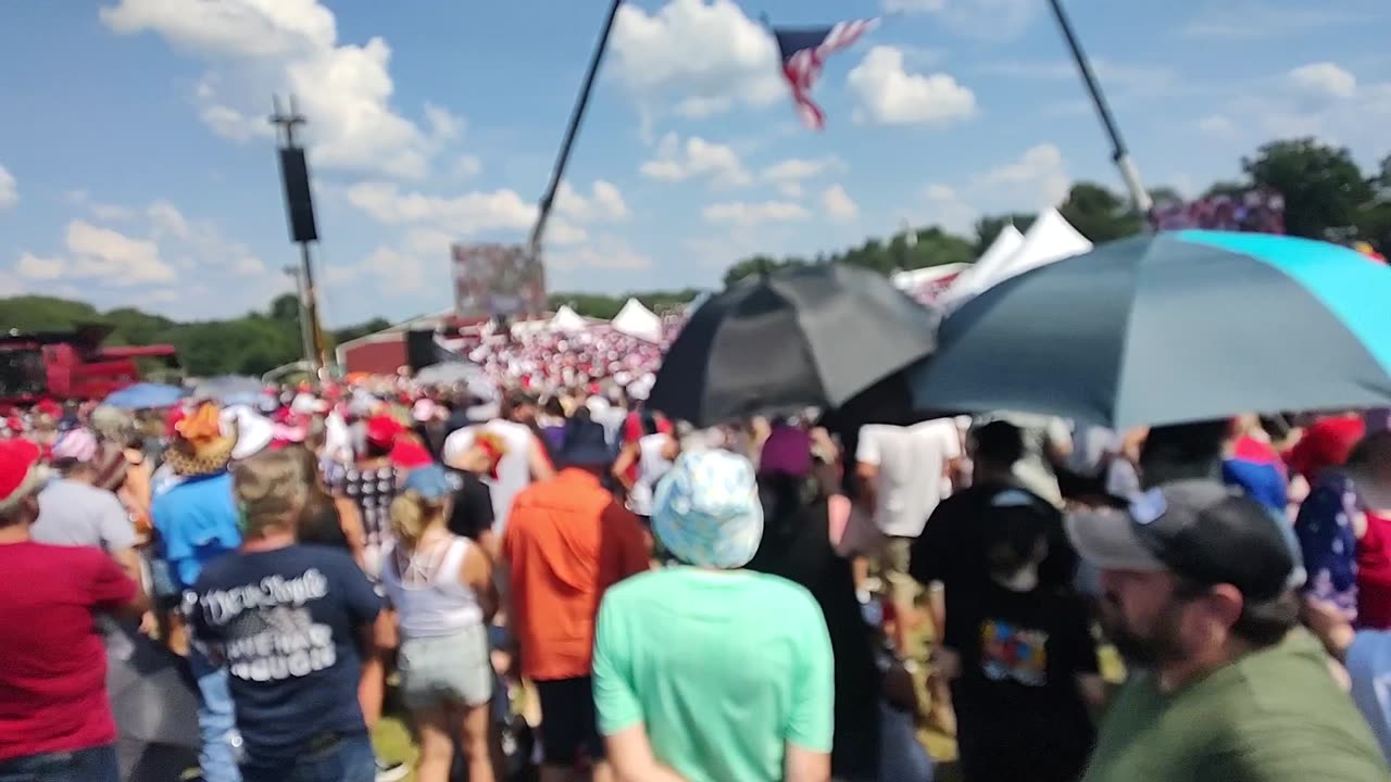 ERRIE VIDEO Trump rally 7/13 Butler PA hours before President Trump SHOT