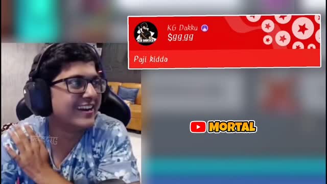 Mortal Reaction on 200 Dollars Superchat ♥️ #mortal #mortalarmy #s8ul