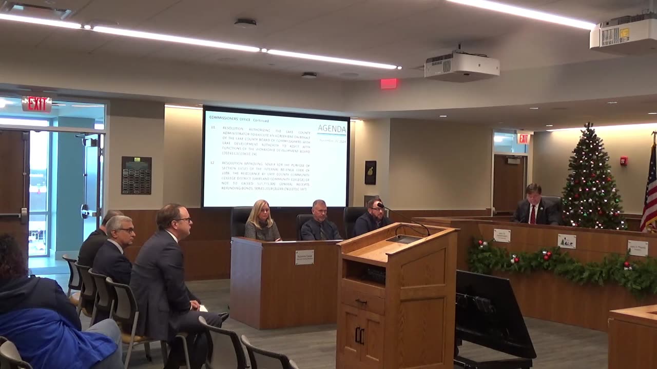 Lakeland Community College Reps at Commissioners' Meeting