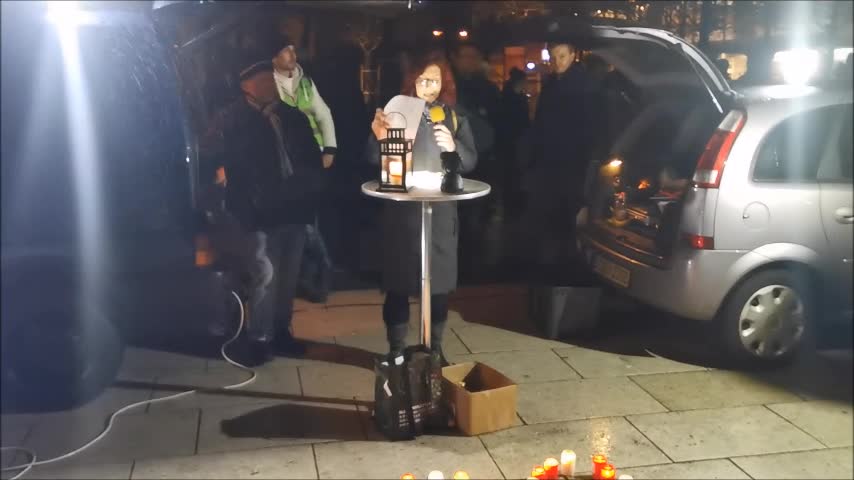 51. MAHNWACHE - BAUTZEN, KORNMARKT, 24 01 2022 - Redebeitrag Annett Ruda