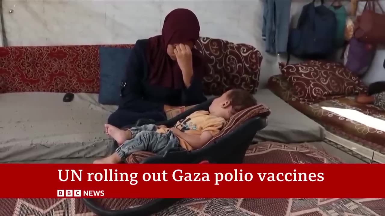 Pause in fighting holds as Gaza children get polio vaccine