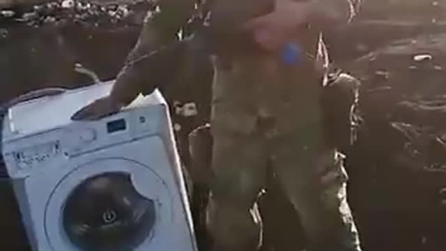 ❗️ What does a Russian soldier take to the battlefield?! Washing machine!!!