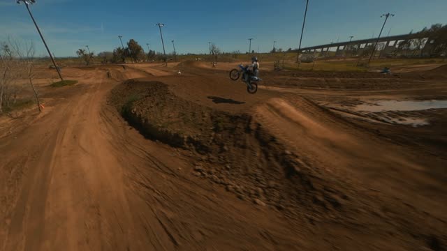 Flying Under Dirt Bikes