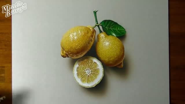 Draw The Detail Texture Of The Lemon Skin