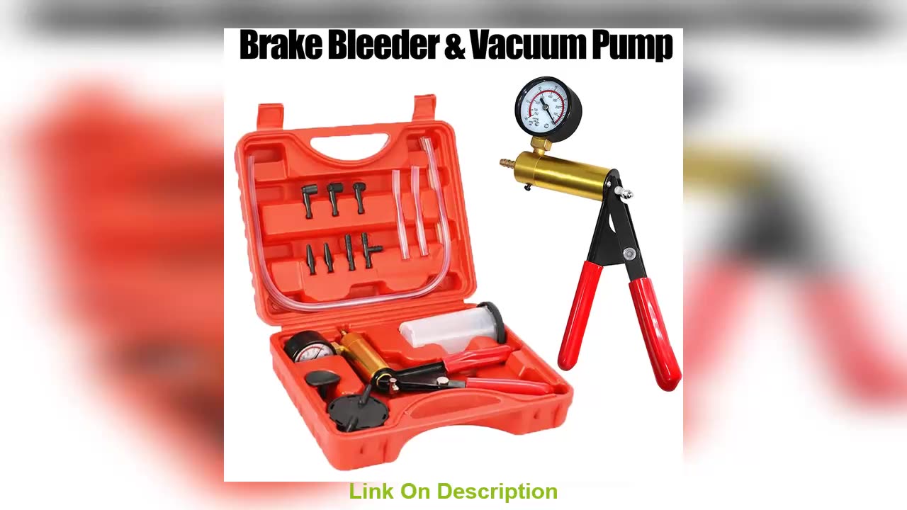 Deal 2 in 1 Brake Bleeder Kit Hand held Vacuum Pump Test