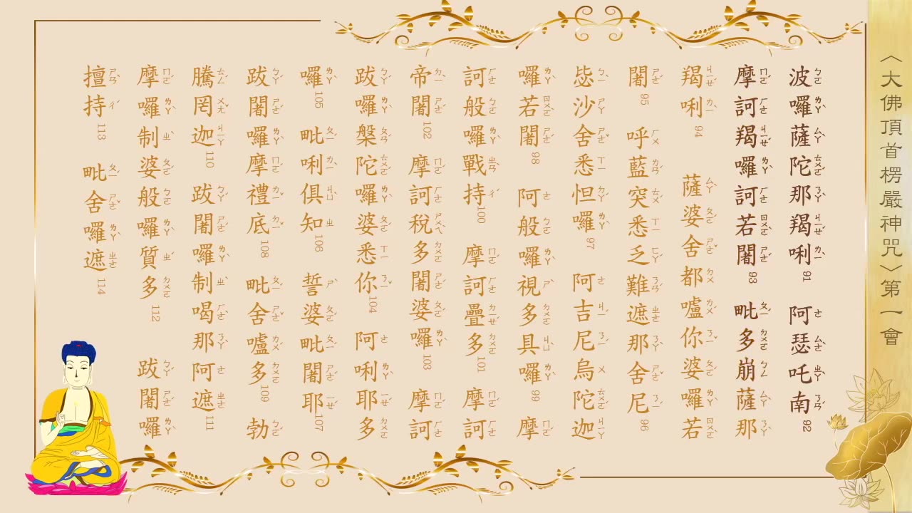 楞嚴咒（唸誦示範）