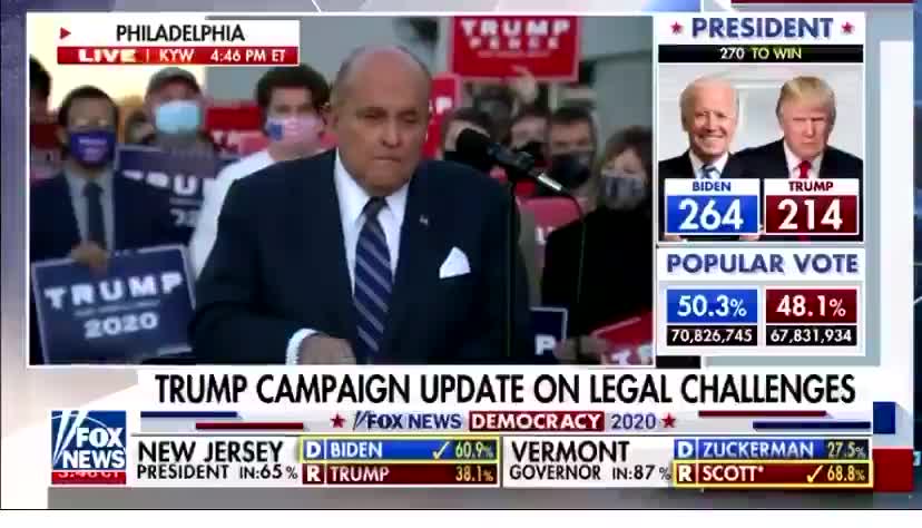 Giuliani on Election Lawsuits: "We're Not Gonna Let Them Get Away With This"