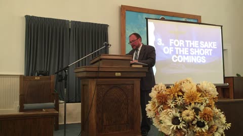 Pastor Gene Miller at Castleberry Baptist Church on October 13, 2024.