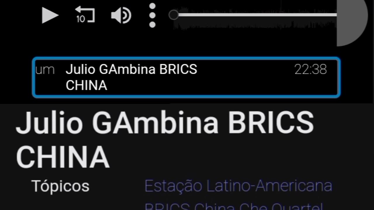 Rádio comunista falando da aliança Brasil e china Julio GAmbina BRICS CHINA.