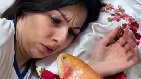 Fish kiss prank video