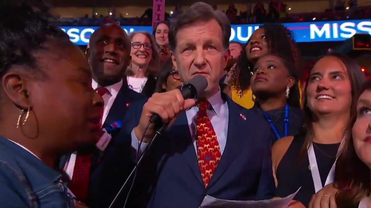 Disgraced Squad member & Pro-Hamas lunatic Cori Bush on the DNC floor to nominate Kamala