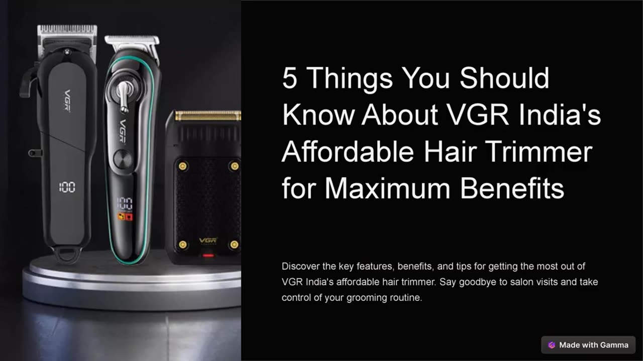 5 Things You Should Know About VGR India's Affordable Hair Trimmer for Maximum Benefits