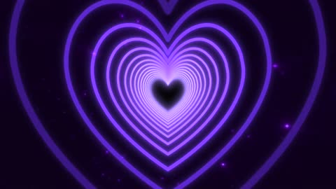 406. 💜Purple Heart Background Neon Heart Tunnel