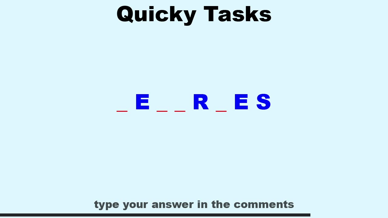 Quicky Task 5 - Word 2 - brain exercise - test, train, boost knowledge, memory, IQ